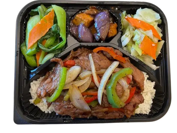 Black Pepper Beef Bento